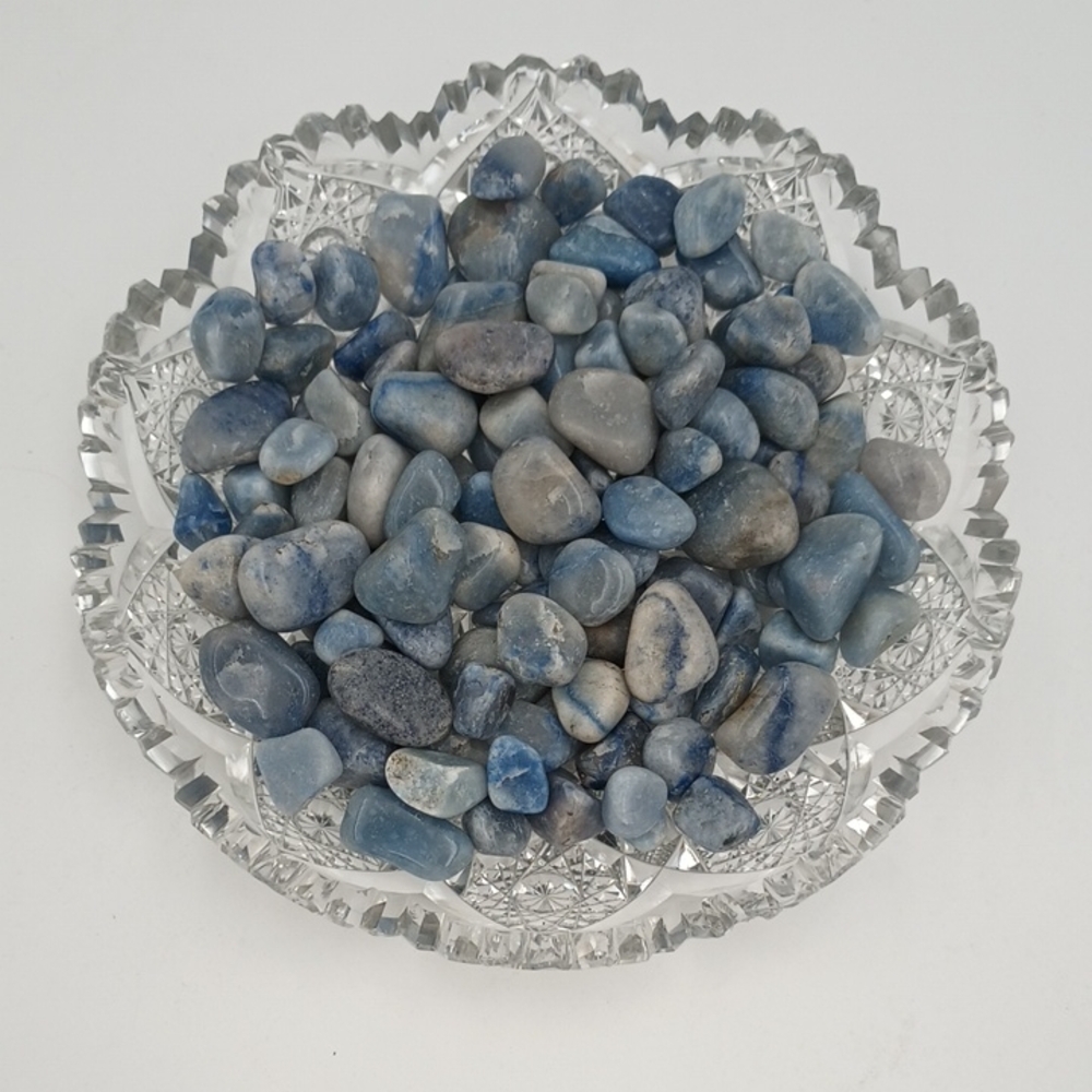 10 Natural Dumortierite Blue Quartz Tumbled Pebble Stones Healing